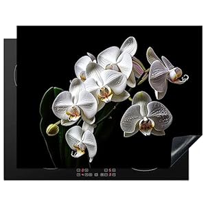 KitchenYeah Orchidee Herdabdeckplatte für Ceranfeld 77x59
