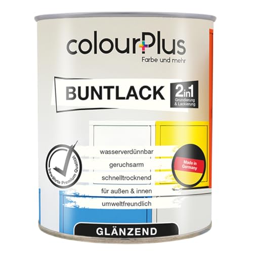 colourPlus 2in1 Buntlack Glänzend (750ml Schokoladenbraun/Braun RAL 8017) – Wetterfeste Holzfarbe Holzlack & Küchenmöbellack. Für Innen &… – Ansicht 1