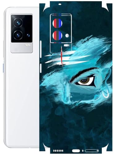 Image of AtOdds - Full Body Back Screen Guard Protector Film - Lamination Wrap Skin Sticker Compatible with IQOO 9 | Scratchproof Matte Finish (Mahadev)