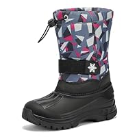 Kricely Boys Wellies Kids Snow Boots Boys Girls Winter Boots Walking Shoes Rain Boots