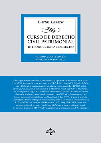 Curso de Derecho Civil patrimonial: Introducción al Derecho (Derecho - Biblioteca Universitaria De Curso de Derecho Civil patrimonial: Introducción al Derecho (Derecho - Biblioteca Universitaria De