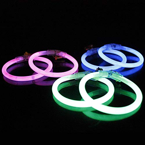 Fun Central - 6 Pack - 2.5 Inch Glow Hoop Earrings In Assorted Colors | In Bulk | 4Th Of July Party Accessories Sensory Party Favors Cosplay Rave Parties Edm Concerts Glow Parties #TOP3