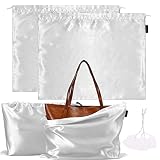 2 PCS Silk Dustproof Drawstring Bags - Dust Cover Storage Pouch for Packaging Handbags, Purses, Shoes, Boots