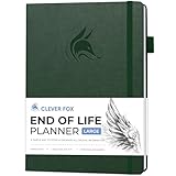 Clever Fox End of Life Planner, geführter Organisator für die letzten Vorkehrungen, Infos für Erben, Notizbuch, Testamentserstellung, letzte Wünsche, Bestattungsplanung,, 21,6 x 27,9 cm, Dunkelgrün