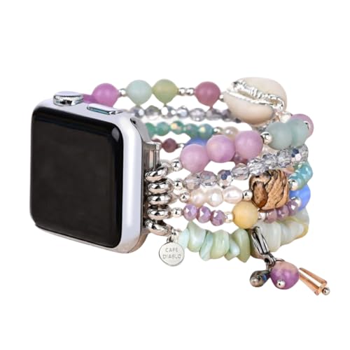 Cape Diablo Smart Watch Band for Women - Handmade Gemstone Strap - Compatible with 38mm-45mm Apple Faces
