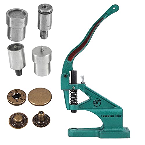 Trimming Shop Spring Press Stud Setting Tool Die - 4 Part Set For Hand Machine Size 15 - Equipment For Sewing, Leather Crafts, And Clothing Repair #TOP4