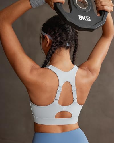 Image of RUNNING GIRL Sports Bras for Women High Support, Adjustable Straps High Impact Racerback Bra with Hook Closure Molded Cup
