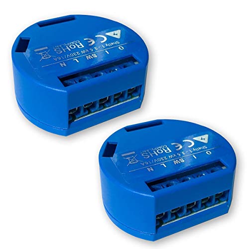 Shelly One 1 Switch Relay Wireless WiFi Home Automation Android Application iOS (Pack of 2)