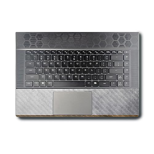 Image of MightySkins Carbon Fiber Skin Compatible With Alienware X16 R1 (2023) Full Wrap Kit - Concrete Wood | Protective, Durable Textured Carbon Fiber Finish | Easy To Apply & Change Styles | Made in the USA