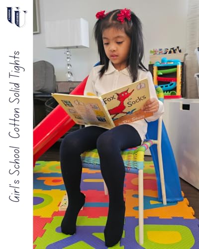 Toddlers Girls Winter Thick Cotton Solid Leggings - School Uniform Warm Stockings3