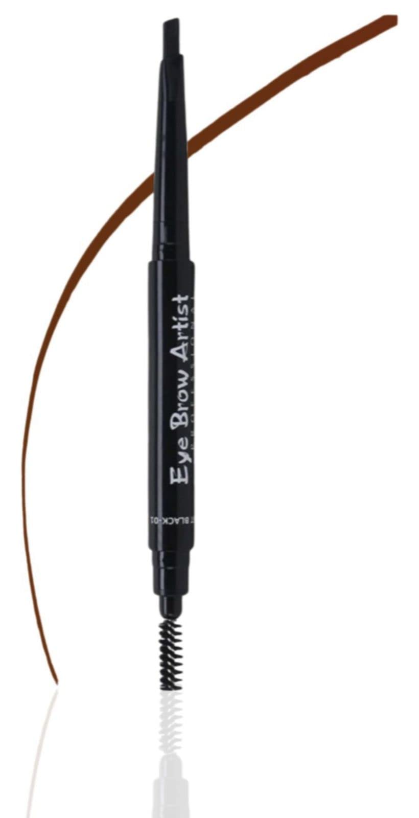 Chubs Two in One 24hrs Long Lasting Smudge proof Eyebrow Pencil and eyebrow Brush(NATURAL BROWN)-EYEBROW ARTIST