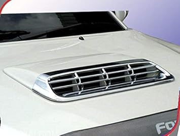 Autoxzr Premium Quality Front Chrome Bonnet Scoop (Show Exhaust) for Fortuner 2012-2015 (Type-2) Model