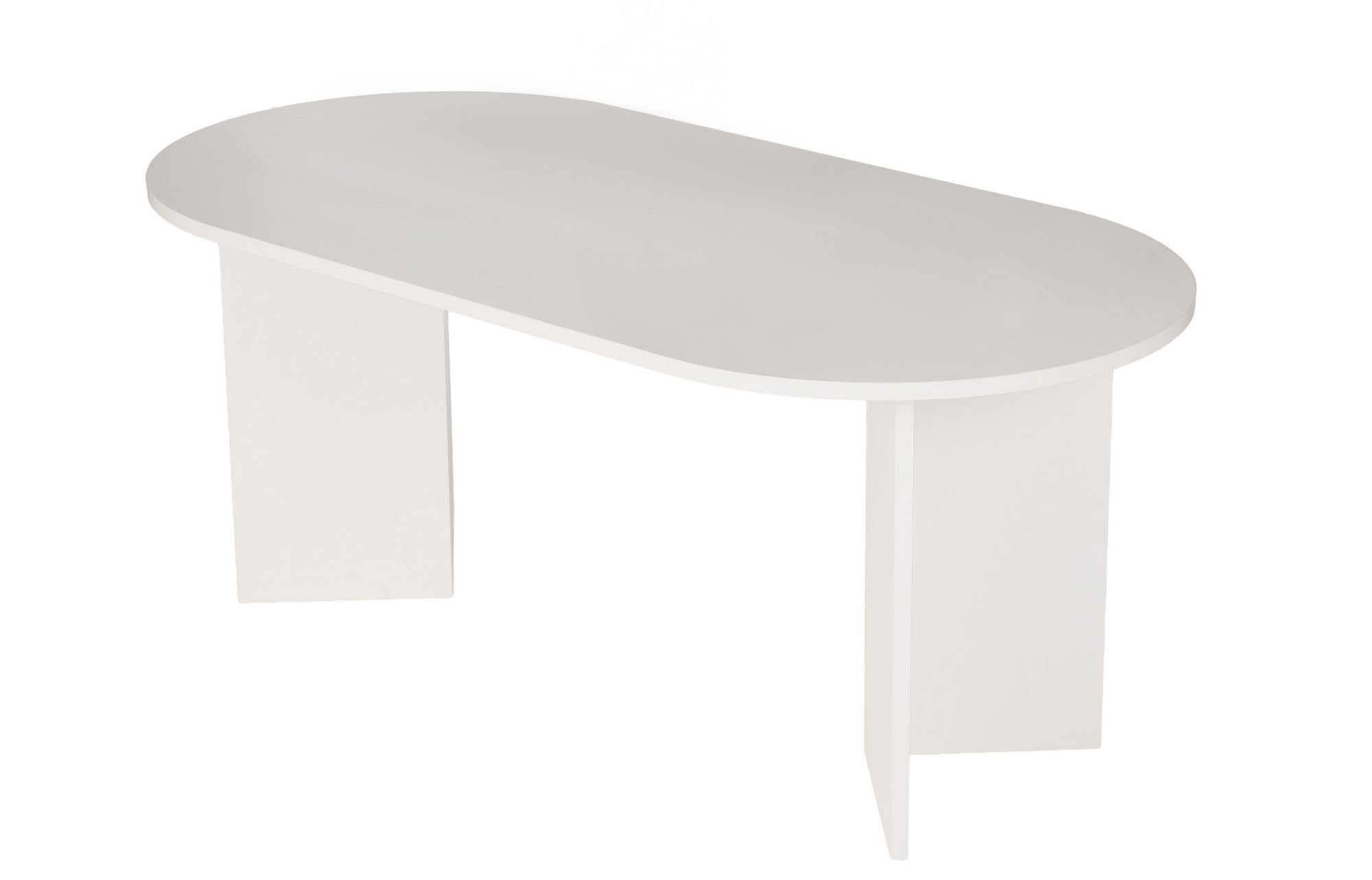 Eleganter weißer Esstisch, 180 x 75 x 89,5 cm | 100% melaminbeschichtete Spanplatte, 25 mm dick | perfekt für Moderne Essbereiche, Wood White