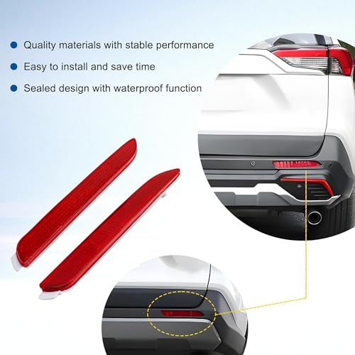 Image of 2Pcs Rear Bumper Reflector Fit for Toyota RAV4 2019-2023, for Avalon 2013-2018, for Lexus RC300 2016-2021, for RC350 2015-2021 Replace 81920-08010 81910-08010