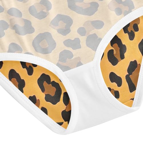 Leopard Orange Girls Briefs, Toddler Briefs, Girls Underwear Cotton, 2–8 Years4