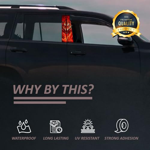 Image of Premium Car Pillar Self-Adhesive Printed Vinyl Sticker, Cool Boy Design, Vehicle Exterior Decor DIY Decal Accessory (G)