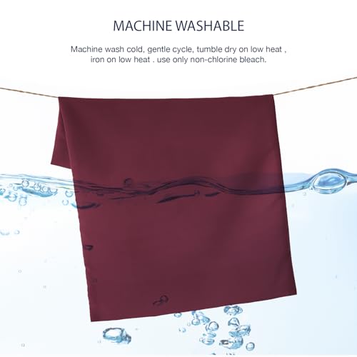 Image of EXQ Home Toddler Pillowcases Zippered 13x18 Travel Pillow Case Set of 2, Small Pillow Case Fits Baby Pillow Sized 12x16, 13x18, Kids Pillowcases 2 Pack Machine Washable (Burgundy)