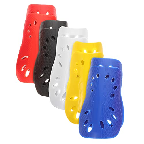 OHPHCALL 5Pairs Shin Guards for Adults and Reusable Leg Protectors for Soccer Comfortable and Breathable Design Colors for Daily Use