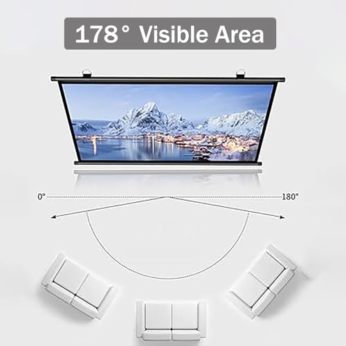 Pantalla para proyector manual de 72 pulg. 16:9 miniatura 2