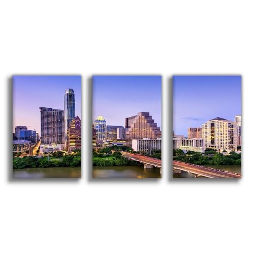 Austin Skyline Art Toile Murale Salon Chambre Tableau 50x75