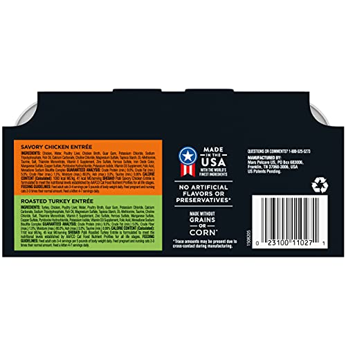 SHEBA Wet Cat Food Pate Variety Pack, Savory Chicken and Roasted Turkey Entrees, (12) 2.6 oz. PERFECT PORTIONS Twin Pack… - Image 4