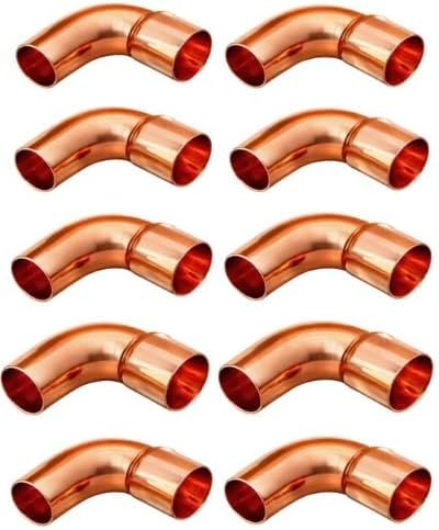 (10 Pack) HVAC (ACR) 3/4 LR Street 90 Long Elbow Refrigerant Copper Fittings FTGxC 90 Long Street Elbow (HVAC COPPER NOT FOR PLUMBING WONT FIT)