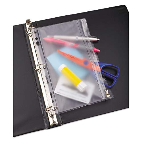 Oxford 68599 Zippered Ring Binder Pocket, 9 1/2 X 6, Clear #TOP1
