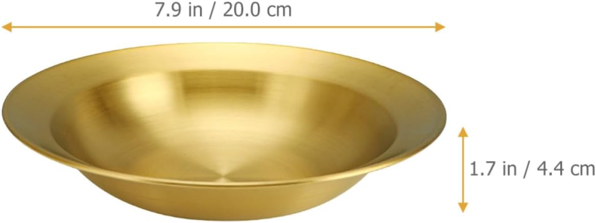Stainless Steel Salad Bowl 20cm Golden Multipurpose Kitchen Mixing Bowl