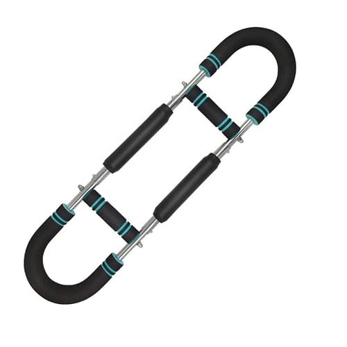 Dispositivo de entrenamiento push down down musculación, brazo delantero para hombre, extensor de pecho ajustable, ejercitador de brazo Twister, para ejercicio de hombros, tríceps, pecho (azul negro)