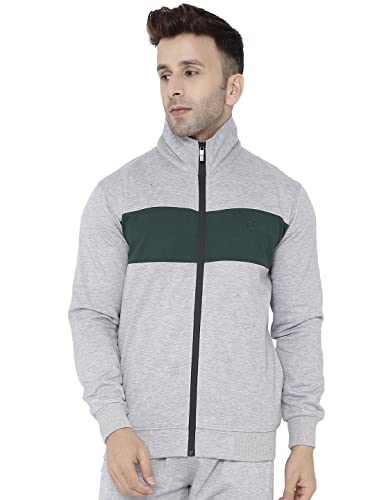 Image of CHKOKKO Fleece Men Winter Sports Running Zipper Collared Neck Stylish Jacket