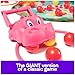 Spin Master Games, Hungry Hungry Hippos Giant Edition, Family Game for Indoor & Outdoor Play with Oversized Board, Preschool Activity, Easter Gift, 2-4 Players, Ages 4 & Up