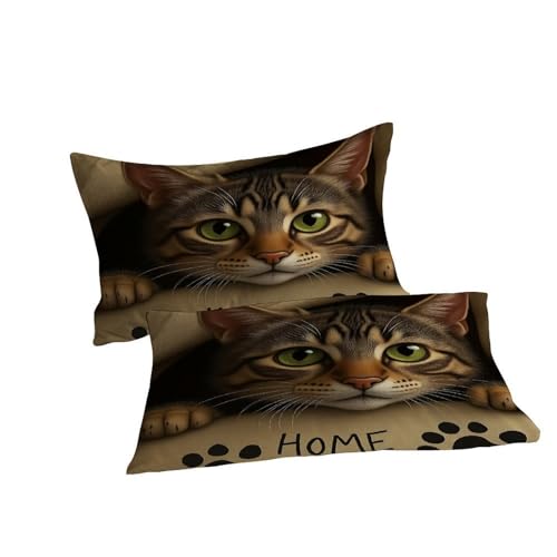 Parure de lit microfibre chat housse de couette de qualité - 7
