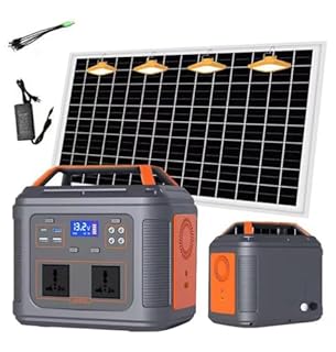 Rexhan 300W Portable Power Station, LiFePO4 Battery, Mobile Battery Power, Solar Generator, Emergency Outdoor Power, 50W Solar Panel, 2025 Version, 240V AC Outlet, RVs, Camping, Outdoor, USB-C (300W)