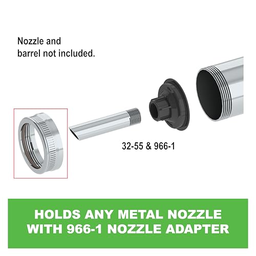 Image of Albion Engineering Company 421-G01 2 inch Threaded Steel Front Ring Cap for Plastic Cone Nozzles Used on Albion Professional Line Guns, Silver