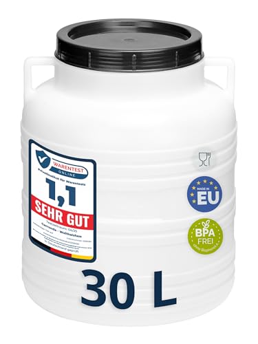 Garronda Réservoir d'eau de 30 litres Baril Alimentaire Bidon Eau GD-0078