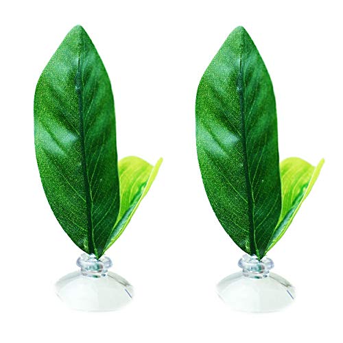 2 Pack Betta Fish Hammock,Silk Betta Leaf Hammocks Pad Lounger Toys Plastic Aquarium Plants Accessories for Playing Hideout and Fish Tank Decorations,Green
