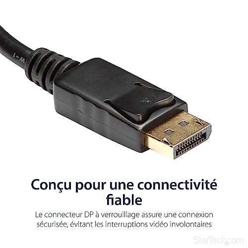 StarTech.com Adaptateur DisplayPort vers HDMI Convertisseur Vidéo DP 1.2 vers HDMI Câble DP vers HDMI pour MoniteurÉcran Câble Passif DP à HDMI Connecteur DP à Verrouillage Neuf - vue 6