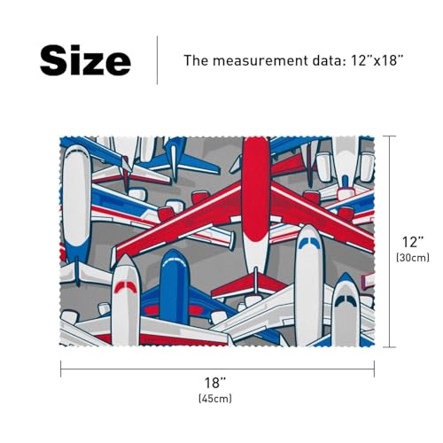 Sets de table antidérapants Crowded Airplanes anti-tache et chaleur pour table - 6