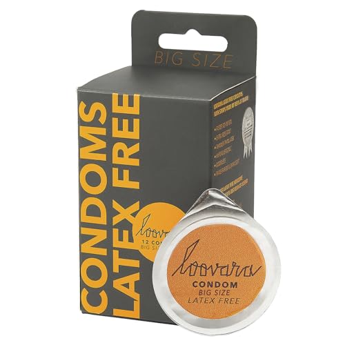 Loovara 12 Kondome XL latexfrei feucht sensitiv, 12 Stück, hypoallergen, ultra dünn, geruchslos - Condoms Latex Free, Size Big