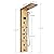 FCOTEEU Multi-Function Shower Panel with Temperature Display LED Rainfall Waterfall Shower Head 8 Shower Jets Shower Panel Tower System Brushed Gold