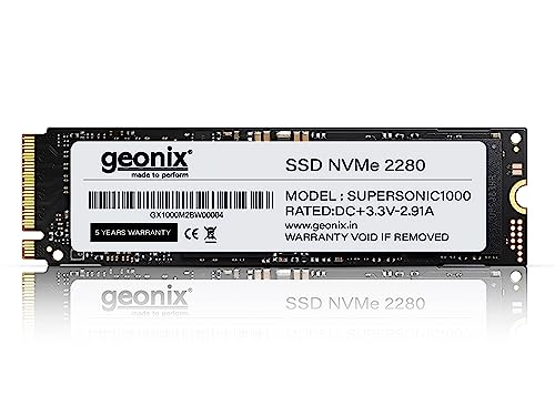GEONIX 512GB M.2 NVMe SSD, 2280 SATA III (6Gb/s), Read Speed – Up to 2650 Mbps, Write Speed – Up to 2000 Mbps, Internal Solid State Drive(SSD), (5year