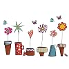 Wall Stickers Flower Cartoon Stickers Kleine Potted Plantfor Glass Wall Decoration muurstickers en muurschilderingen