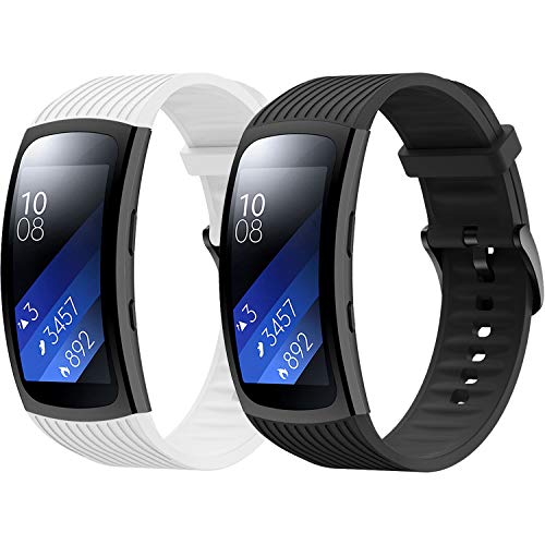 for Gear Fit 2 Pro Band / Gear Fit 2 Band, Junboer Soft Silicone Sport Wristbands Replacement Strap with Classic Clasp for Women Men Compatible with Samsung Gear Fit 2 Band/ Gear Fit 2 Pro Band