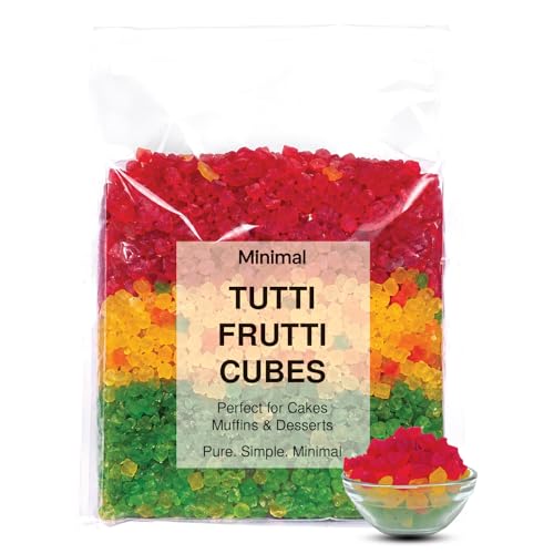 Image of Minimal Tutti Frutti-800g | Premium Candied Fruit Bits | For Cakes, Cookies & Desserts | Bakery Topping | Bright Colour & Sweet Taste