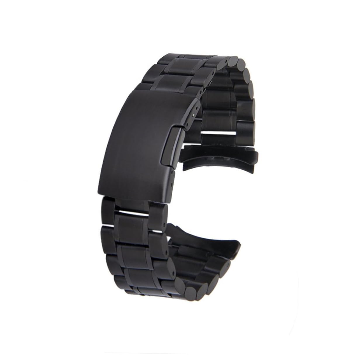 Correa de reloj de 20mm Mipcase de acero inoxidable con extremo curvo y 4 pasadores 8