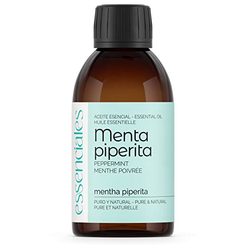 Essenciales - Aceite Esencial de Menta Piperita, 100% Puro, 200 ml | Aceite Esencial Mentha Piperita