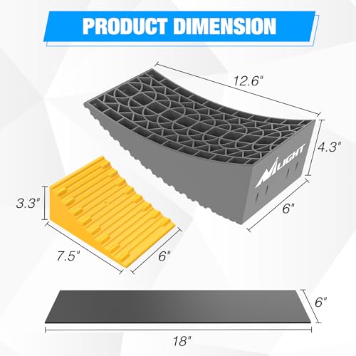 Image of Nilight RV Levelers with Wheel Chocks (Yellow), 2-Pack
