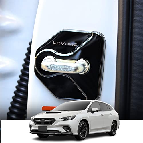 Kakash スバル専用ステンレスドアロックカバー 保護バックルカバー 防錆 ラッチストップ インテリアモールディング ステンレス スチールカースタイリング プ外装カスタムパーツ アクセサリー爪キズ防止 防止防塵 取り付け簡単 車種専用設計4点セット(ブラ