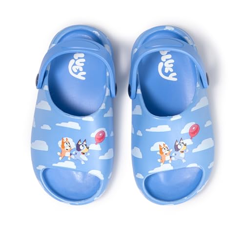 Bluey Water Shoes for Toddlers Clogs for Kids - True Sizing Durable Lightweight & Breathable Design Featuring and Bingo Blue Size 9/10 Toddler