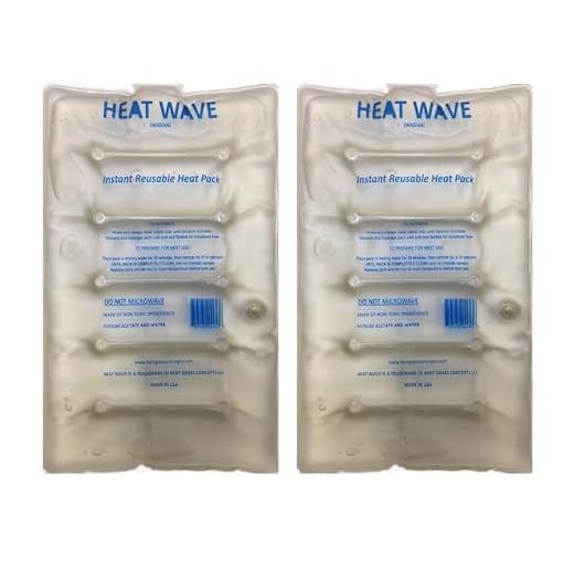 Fabricado en Estados Unidos: Heat Wave paquetes de calor reutilizables instantáneos, grandes (8 x 12 pulgadas), paquete de calor reutilizable para dolores musculares, dolor de espalda, alivio del